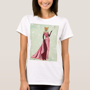 Glamour Fox in Rosa 2 T-Shirt