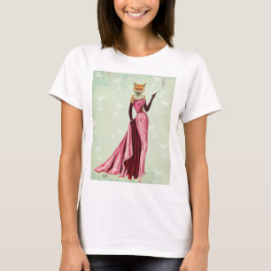 Glamour Fox in Rosa 2 T-Shirt