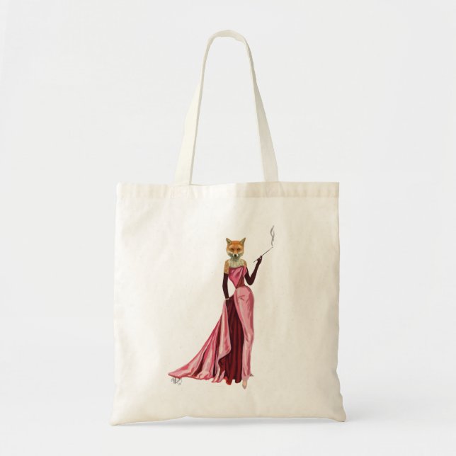 Glamour Fox in Rosa Tragetasche (Vorne)
