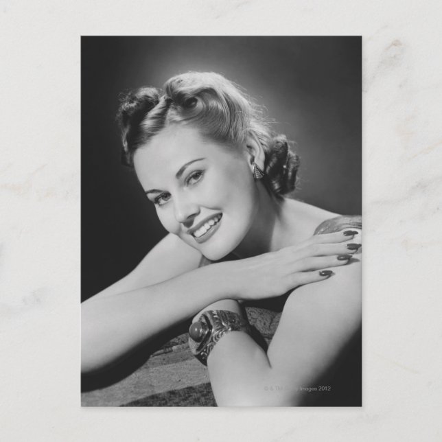 Glamour-Frau Postkarte (Vorderseite)