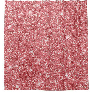 Glamour Funkelnd Pink Glitzer Duschvorhang