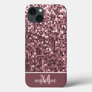 Glamour Funkelnd Rose Sequin/Glitzer Name Case-Mate iPhone Hülle