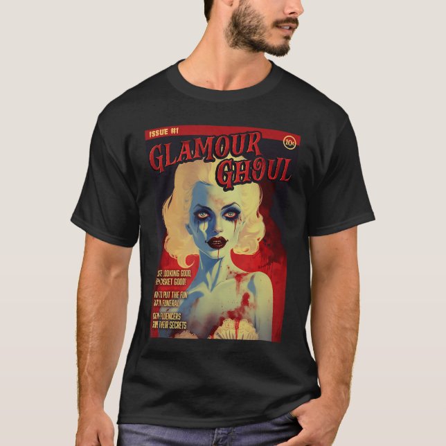 Glamour Ghoul 1950s Horror Comic Cover retro T-Shirt (Vorderseite)