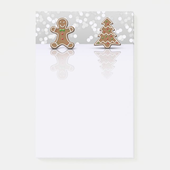 Glamour Gingerbread Man and Tree - Post-it®-Anmerk Post-it Klebezettel (Vorderseite)