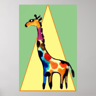 Glamour Giraffe im Spotlight Poster
