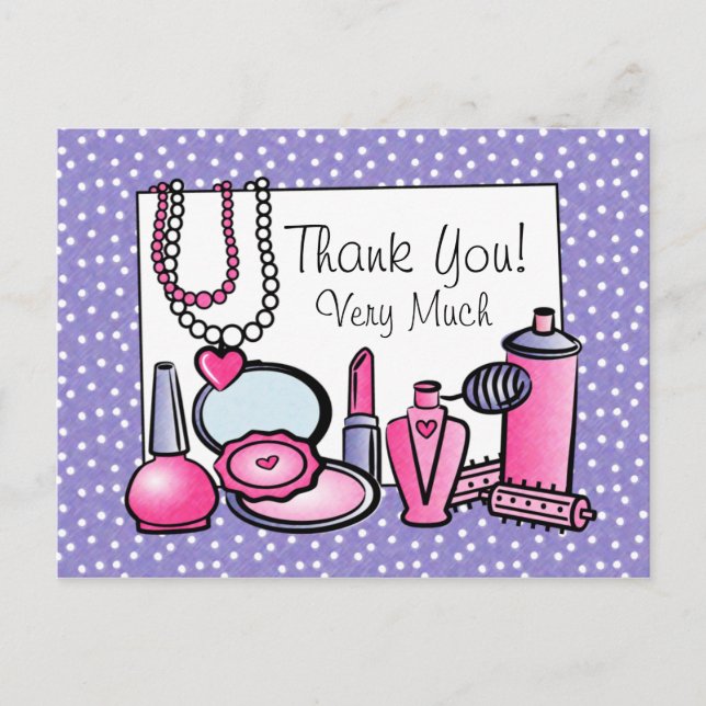 Glamour Girl Birthday (pd) Postkarte (Vorderseite)