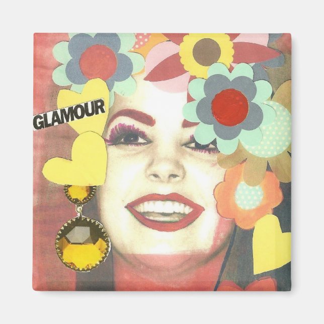 Glamour Girl Mixed Media Magnet (Vorne)