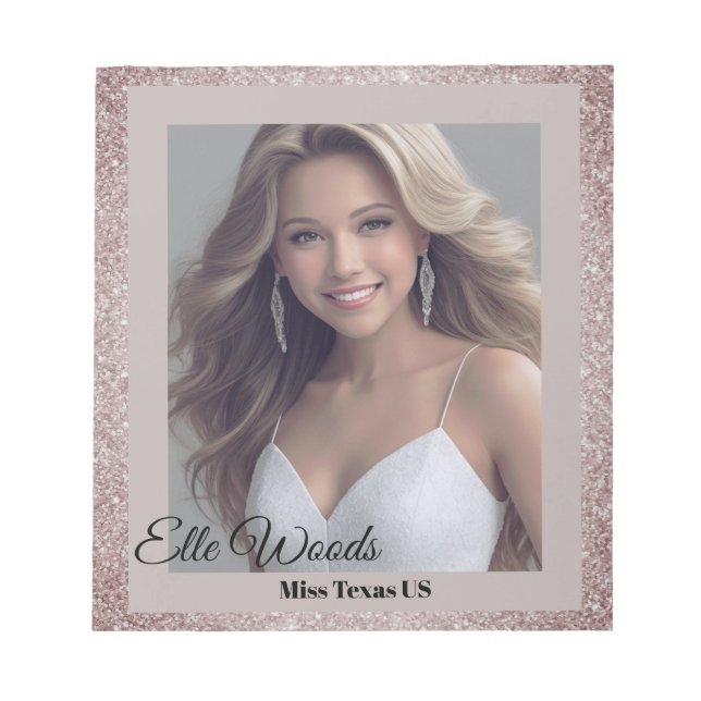 Glamour Glitz Autograph Pad Notizblock (Vorderseite)