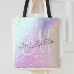 Glamour Glitzer Holograph Mit Monogramm Hübsch<br><div class="desc">Dieses farbenfrohe,  bunt gestylte Glitzer-Muster lässt sich einfach mit Ihrem individuelle Name und/oder Monogramm personalisieren.</div>