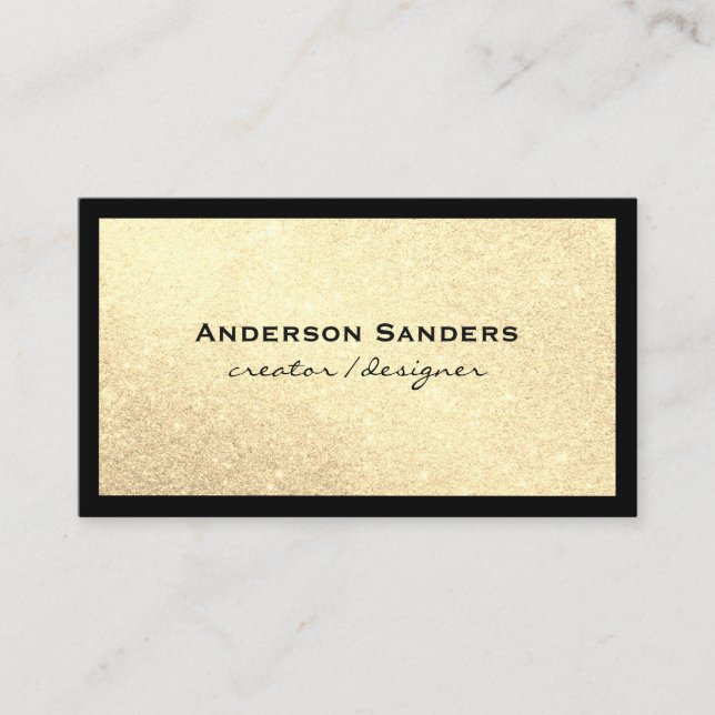 Glamour Glitzer Social Media Visitenkarte (Vorderseite)