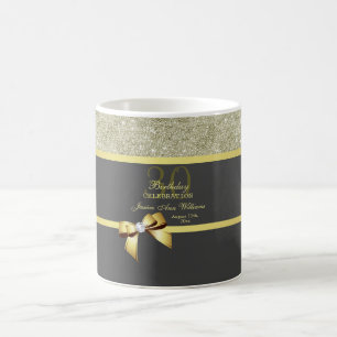 Glamour Gold & Black Birthday Kaffeetasse
