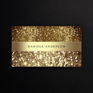 Glamour Gold Bronze Glitzer Luxus Business Card Visitenkarte