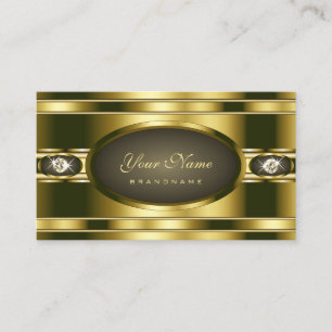 Glamour Gold Effect mit trendigen Imitaten Rhinest Visitenkarte