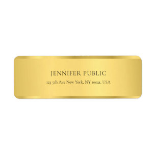 Glamour Gold Elegant Golden Modern Rücksendeadress