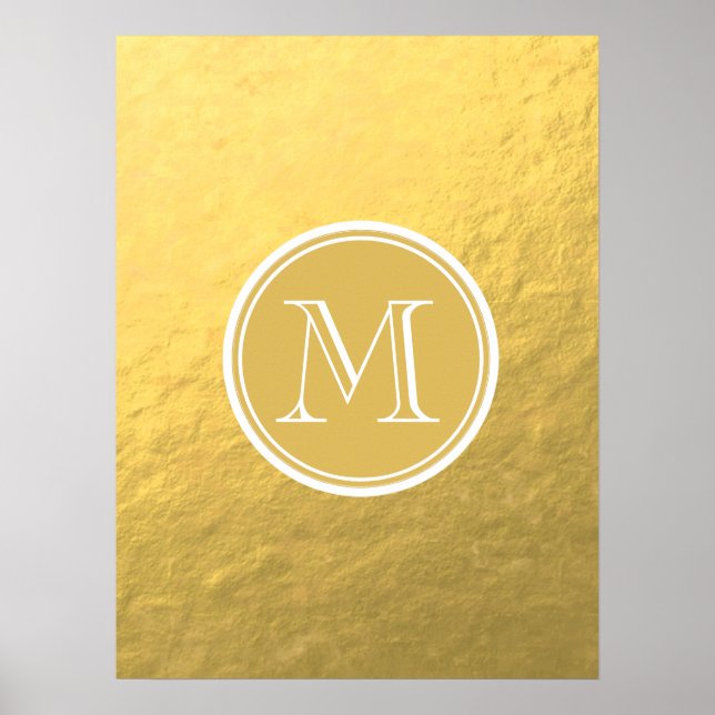 Glamour Gold Foil Backrorgram Poster (Vorne)