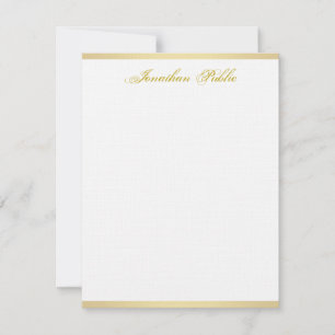 Glamour Gold Handwriting Script Simple Template Mitteilungskarte