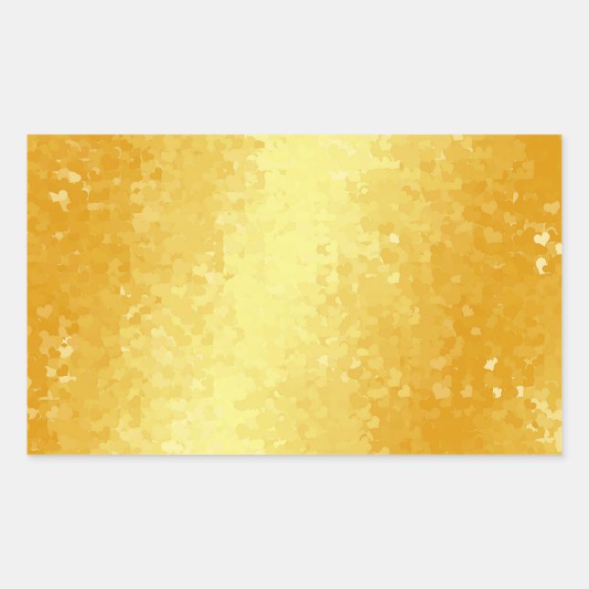 Glamour Gold Look Herz Blank Template Rechteckiger Aufkleber (Vorderseite)