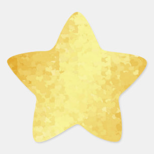 Glamour Gold Look Herz Blank Template Stern-Aufkleber