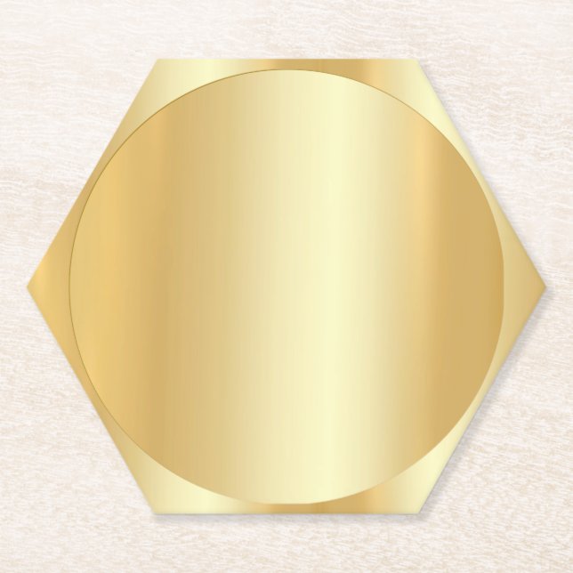 Glamour Gold Look Trendy Elegante Blank Template Untersetzer (Vorderseite)