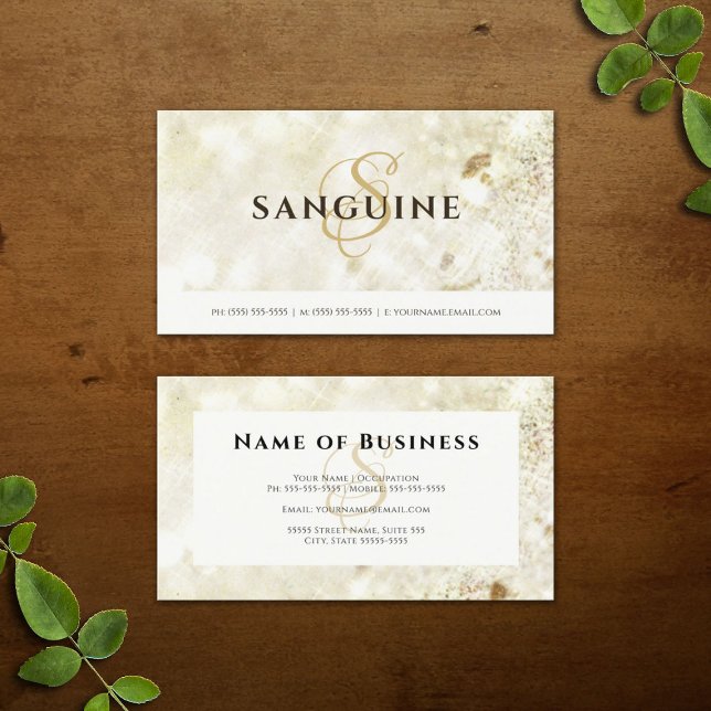 Glamour Gold Monogram Glitzer Bokeh Visitenkarte (Glamorous Gold Monogram Glitter Bokeh Business Cards)