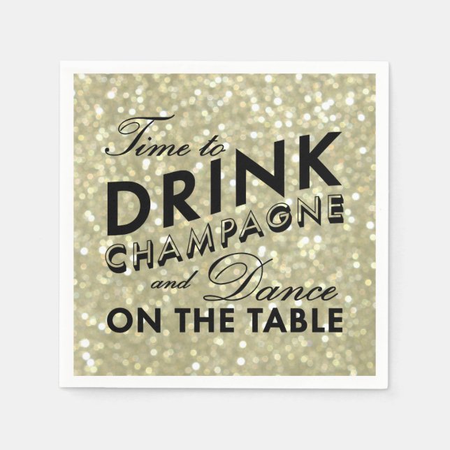 Glamour Gold Napkin Serviette (Vorderseite)