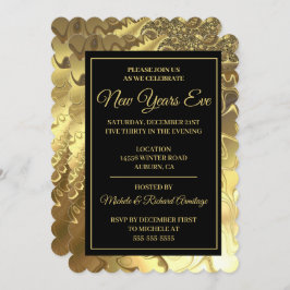 Glamour Gold New Years Einladung