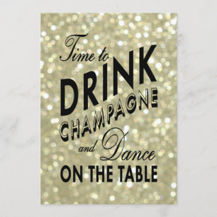 Glamour Gold Probe Dinner Einladung