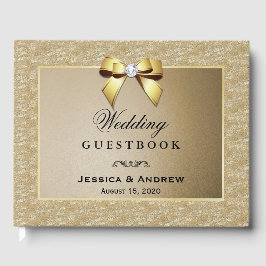 Glamour Gold & Stylish Gem Wedding Gästebuch