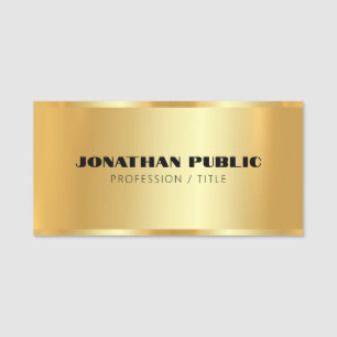 Glamour Gold Template Elegant Moderne Custom Namensschild