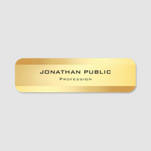 Glamour Gold Template kreativ Modern einfach Namensschild
