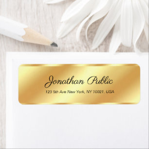 Glamour Gold Template Moderne Rücksendeadresse