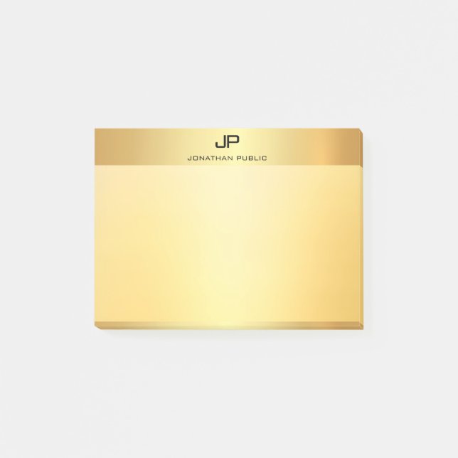 Glamour Gold Template Moderne trendige Elegant Post-it Klebezettel (Vorderseite)