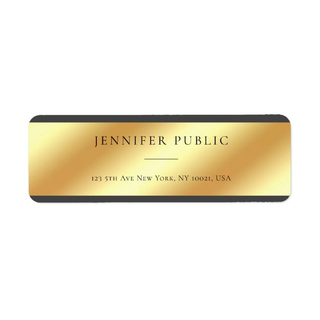 Glamour Gold Template Modernes, einfaches Design (Vorne)