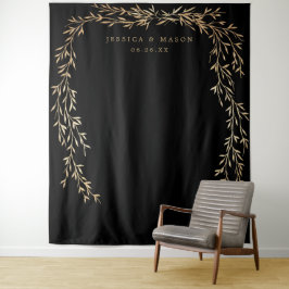 Glamour Gold Wedding Background Wandteppich