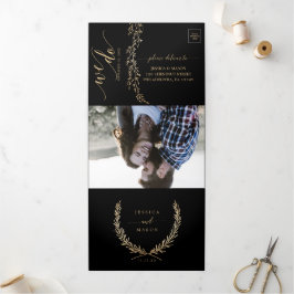 Glamour Gold Wedding Einladung Set