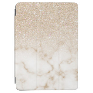 Glamour Gold White Glitzer Marmor Gradient Ombre iPad Air Hülle
