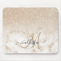 Glamour Gold White Glitzer Marmor Gradient Ombre