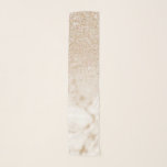 Glamour Gold White Glitzer Marmor Gradient Ombre Schal<br><div class="desc">Dieses elegante und mädchenhafte Design ist perfekt für die trendige und stilvolle Mode. Es verfügt über ein Imitat, das auf einem goldfarbenen, funkelnd Glitzer-Farbverlauf auf einem Hintergrund aus goldfarbenem und weißem Marmorstein gedruckt wurde. Es ist glamourös, elegant, luxuriös, modern und elegant. ***WICHTIGE HINWEIS FÜR DESIGN: Für individuelle Designanfragen, wie z.B....</div>