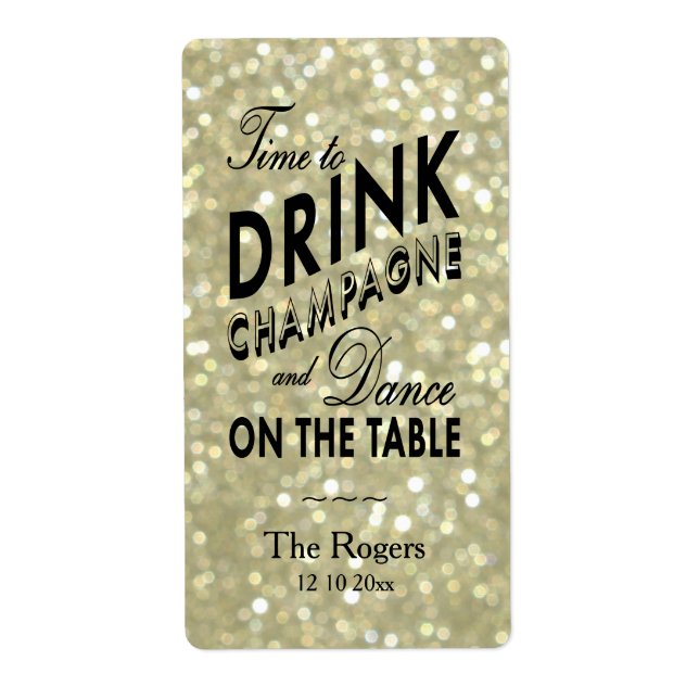 Glamour Gold Wine Label (Vorne)