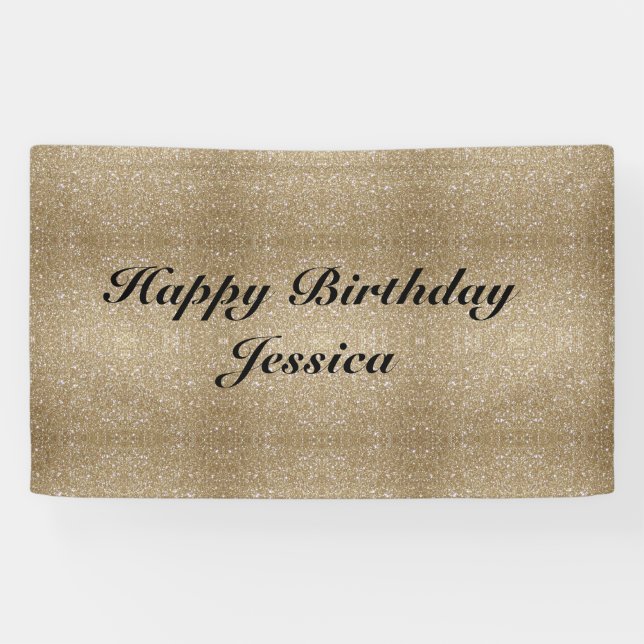 Glamour Golden Glitz Bokeh beleuchtet GoldGlitzer Banner (Horizontal)