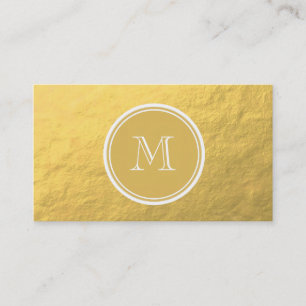 Glamour-Goldfolien-Hintergrund-Monogramm Visitenkarte