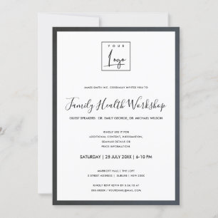 GLAMOUR GRAU BLAUE SEIDE IHR LOGO WORKSHOP GALA EV EINLADUNG