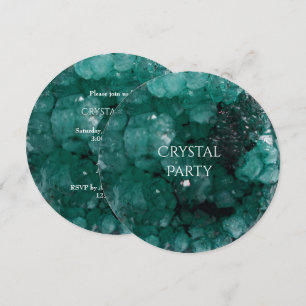 Glamour Green Crystal Party Einladung
