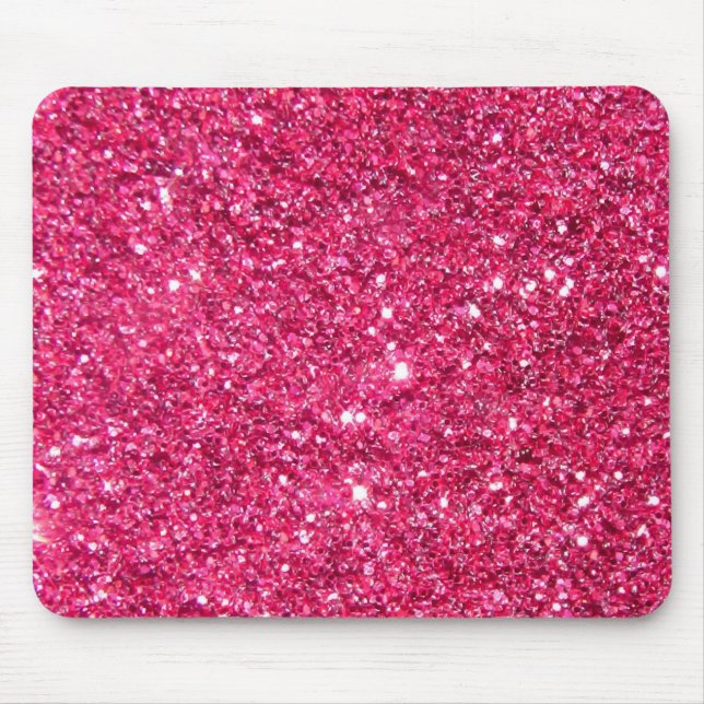 Glamour-heißes Rosa-Glitzer Mousepad (Vorne)