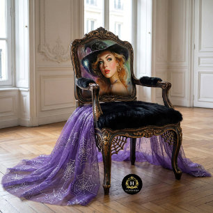 Glamour Hexe mit funkelndem Zauberstab-Decoupage Seidenpapier