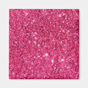 Glamour Hot Pink Glitzer Magnet