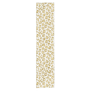 Glamour Imitate Funkelnd Goldleopard Kurzer Tischläufer
