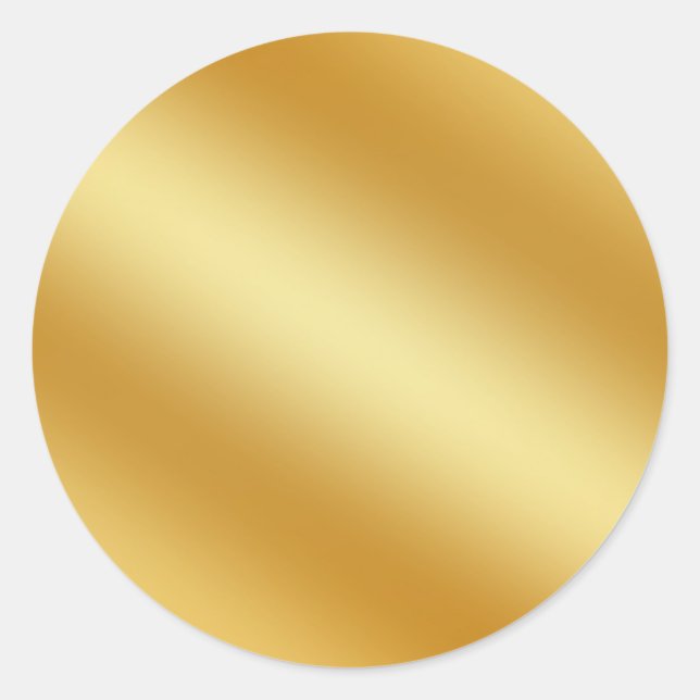 Glamour Imitate Gold Blank Template Elegante Chic  Runder Aufkleber (Vorderseite)