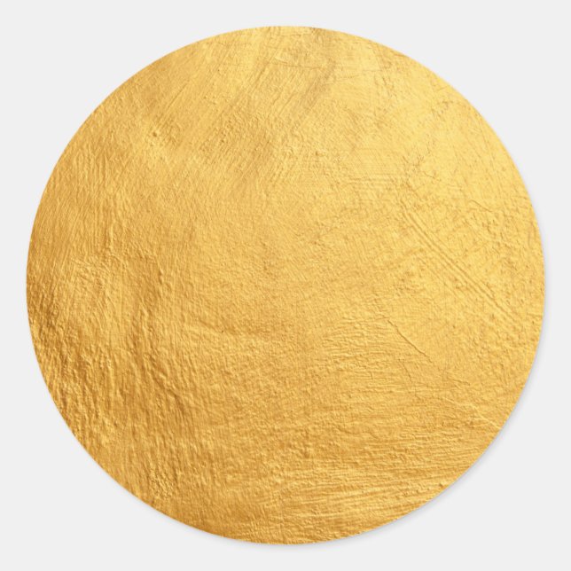 Glamour Imitate Gold Blank Template Elegante Chic  Runder Aufkleber (Vorderseite)
