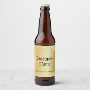 Glamour-Imitate Gold Handgeschriebene Skriptvorlag Bierflaschenetikett
